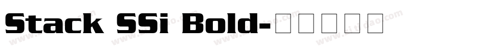 Stack SSi Bold字体转换